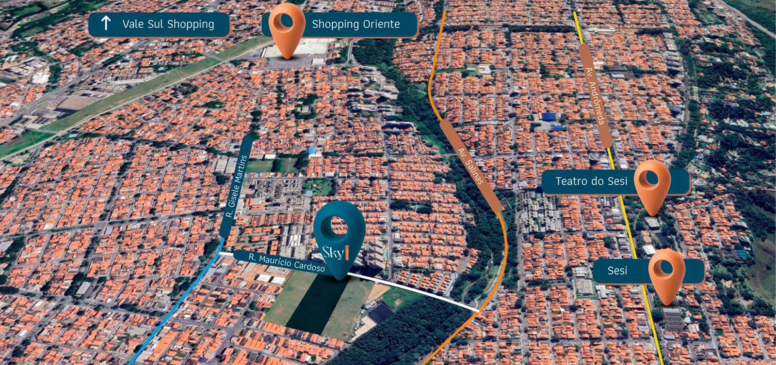 Localização Sky Breeze — Jardim Sul, São José dos Campos